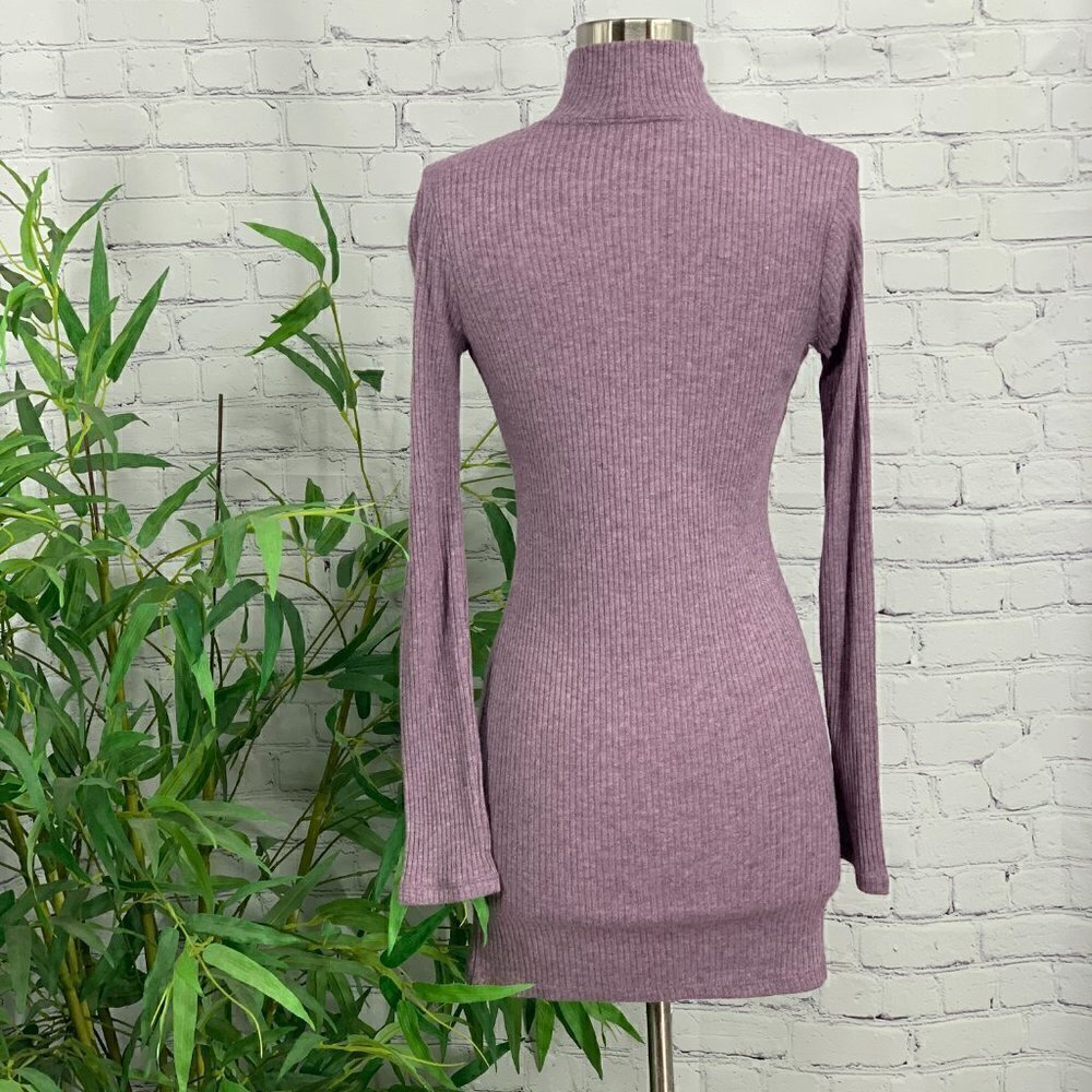 Double Zero Heathered Lavender Long Sleeve Dress - Picture 3 of 6